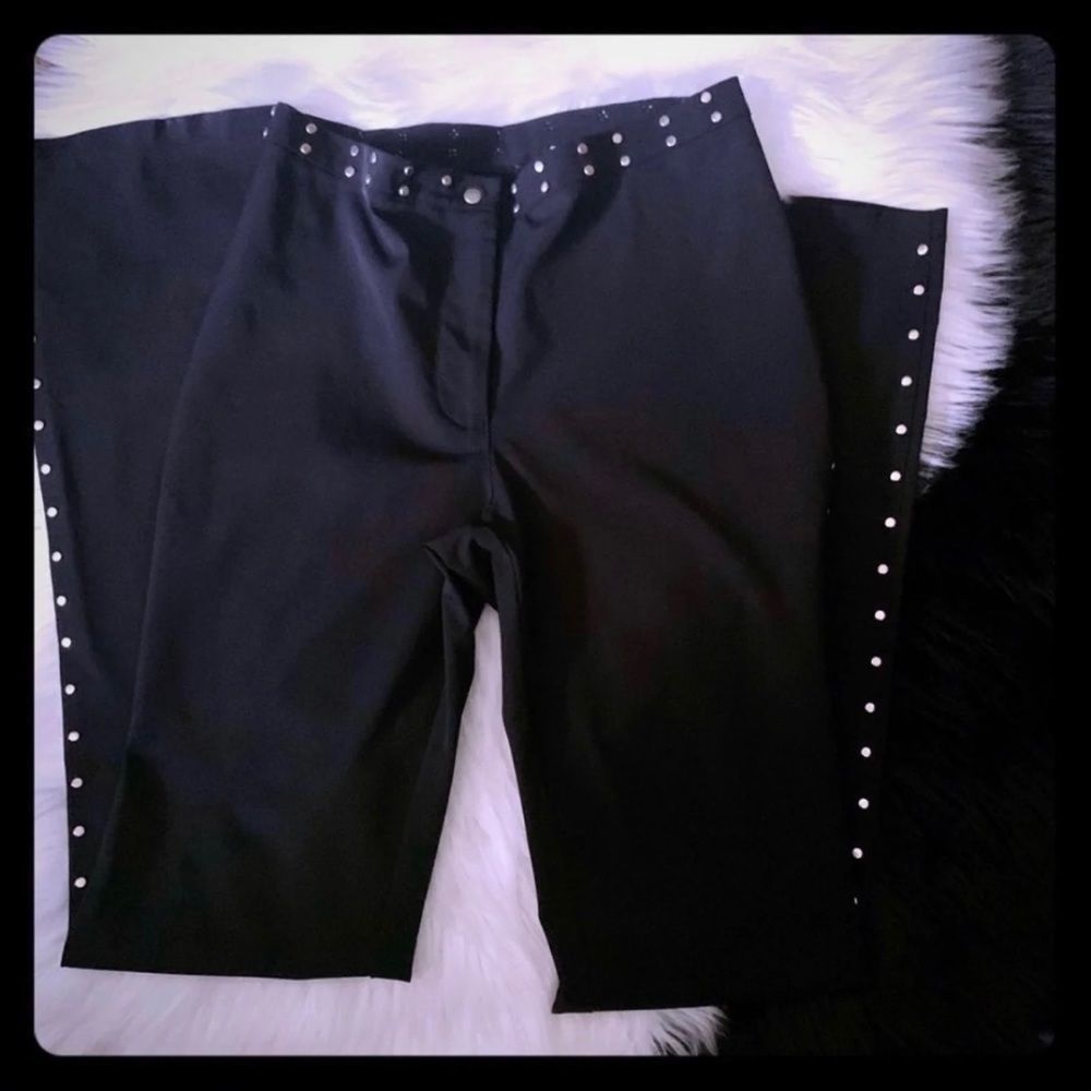 Massconi Black Embellished Pants Size 26